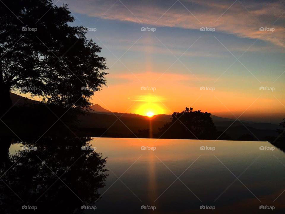 sunset in antigua Guatemala