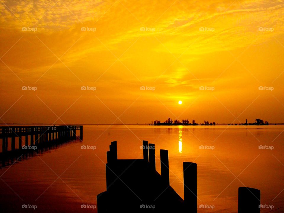 Dick view of sunset in Florida. 