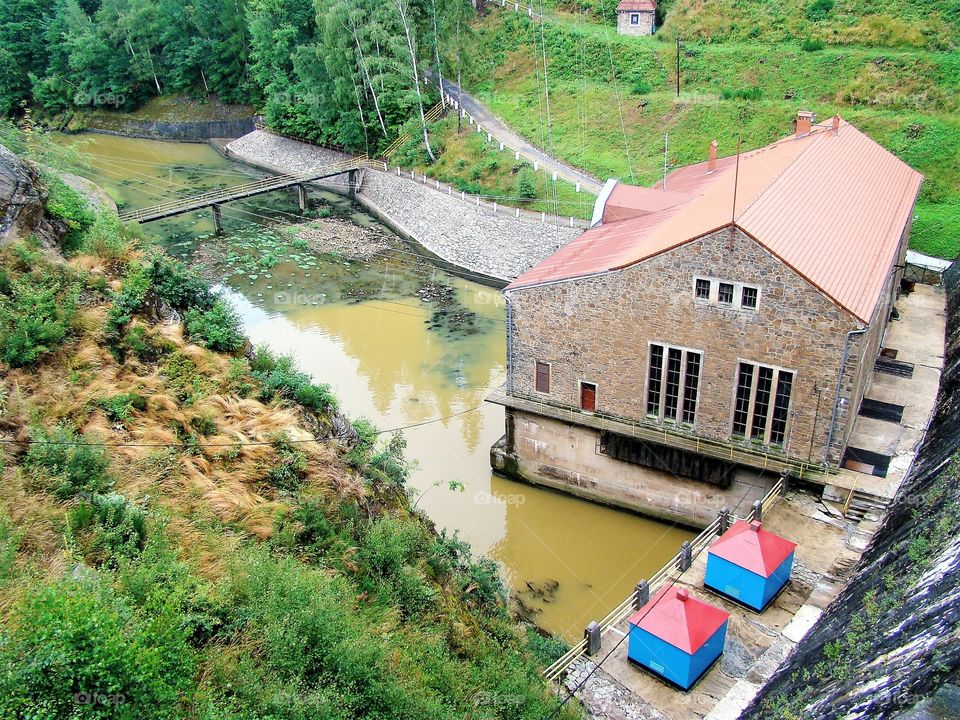 Dam near Czocha Castle in Poland