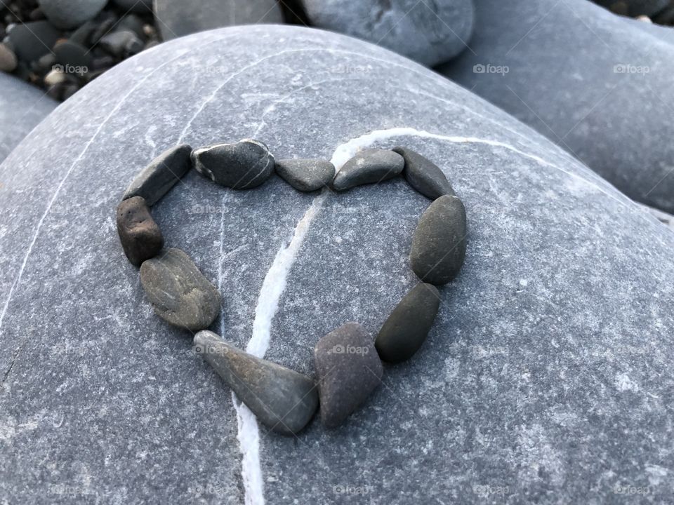 Heart in stones
