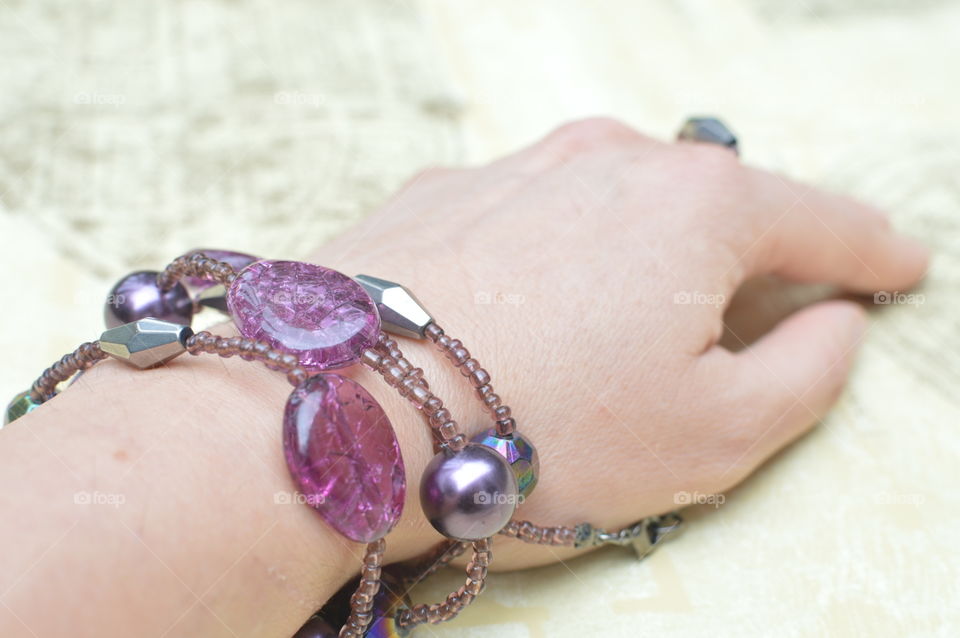 Handmade purple bracelet 