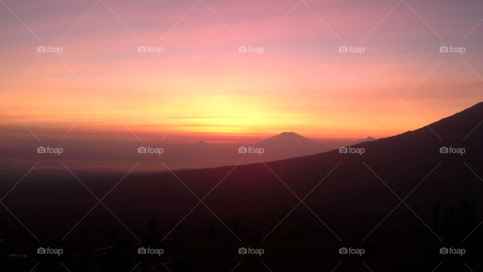 Beautiful Sunrise At Posong (Temanggung, Central Java, Indonesia)