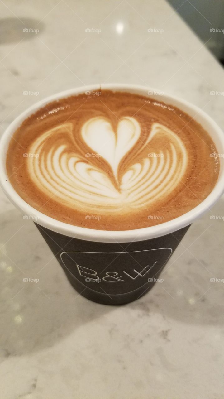 coffee latte heart art