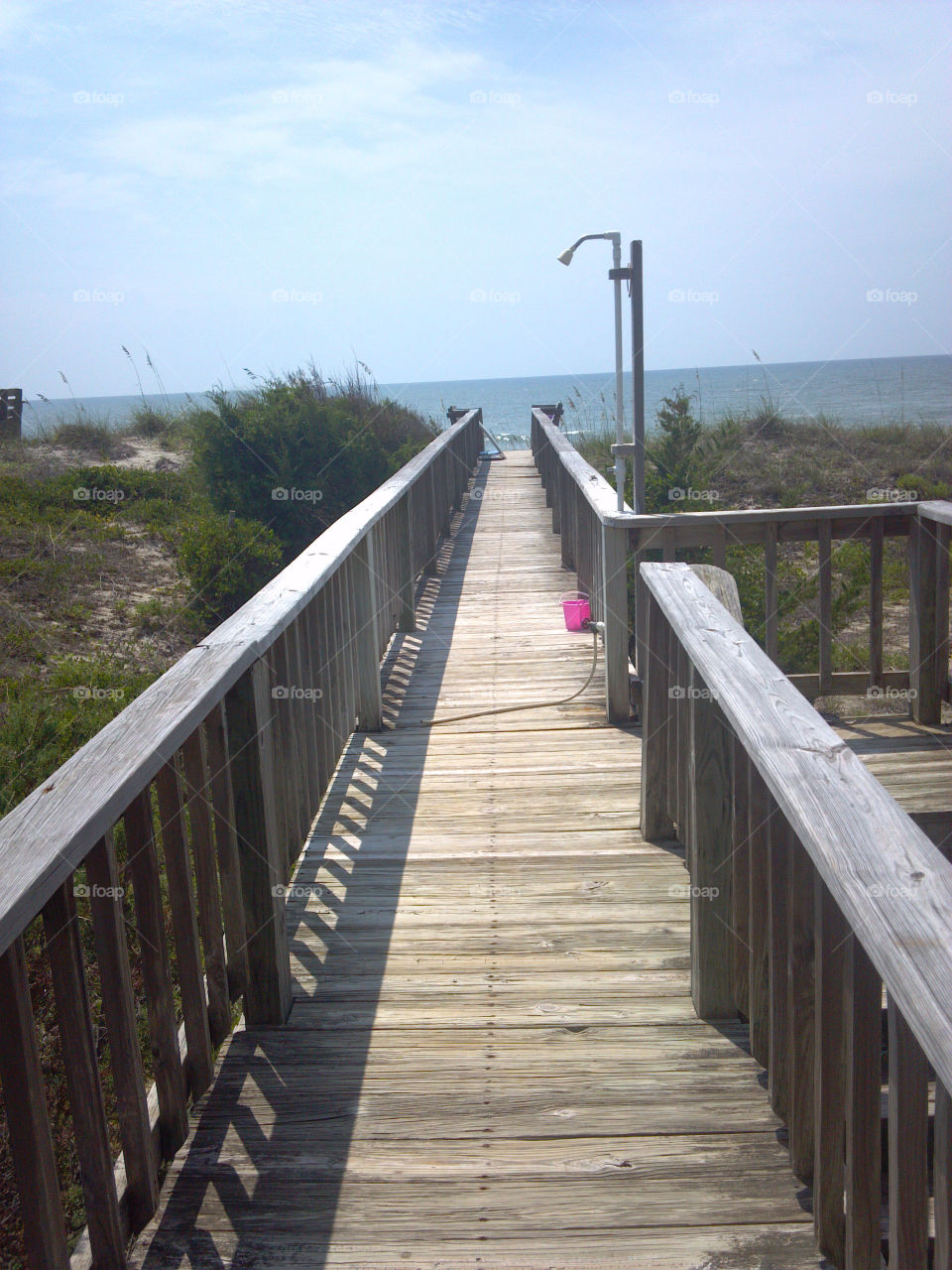 A boardwalk to the Atlantic Ocean in Emerald Isle, North Carolina.