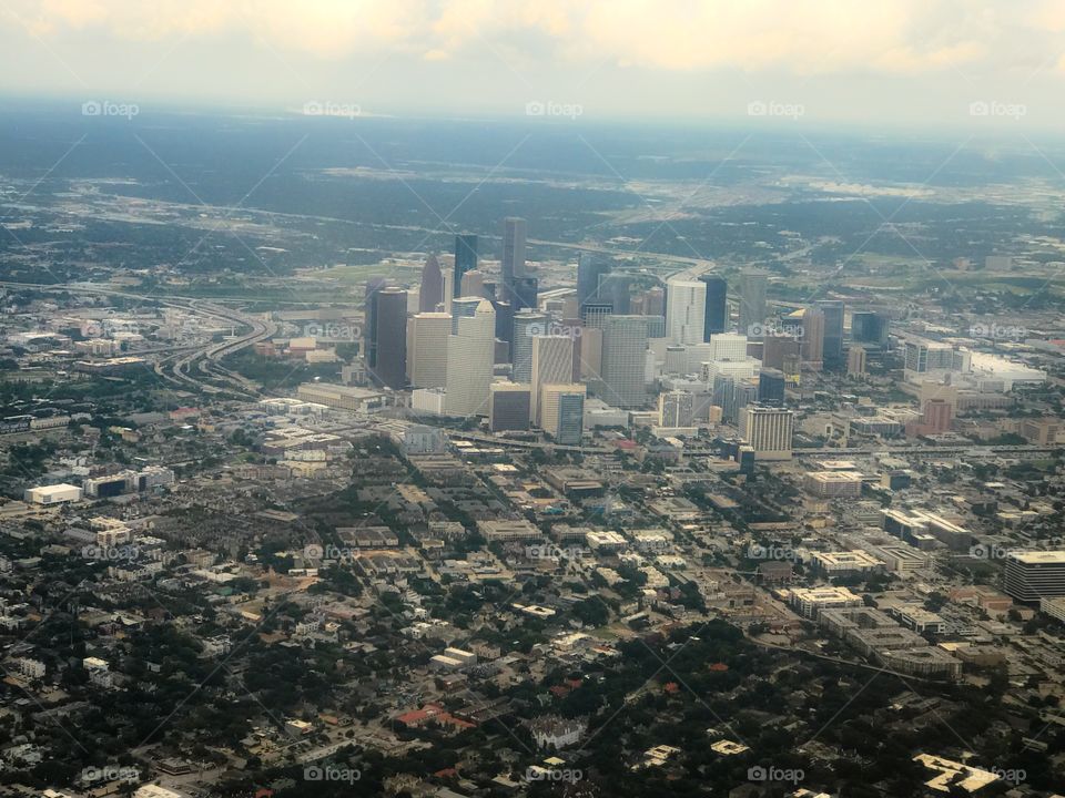 Houston TX Airplane View 