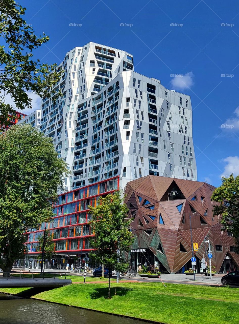 As if a cristal had falen from the rock, The Pauluskerk in Rotterdam , great architecture.