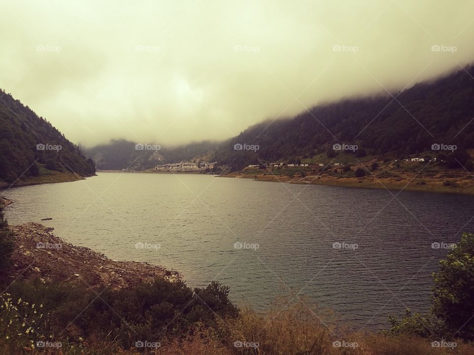 Landscape, Water, Lake, No Person, Fog