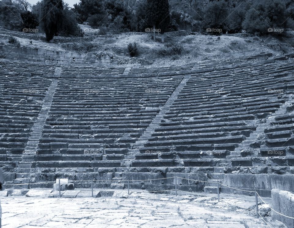Ancient theater.  Delphi.  Greece