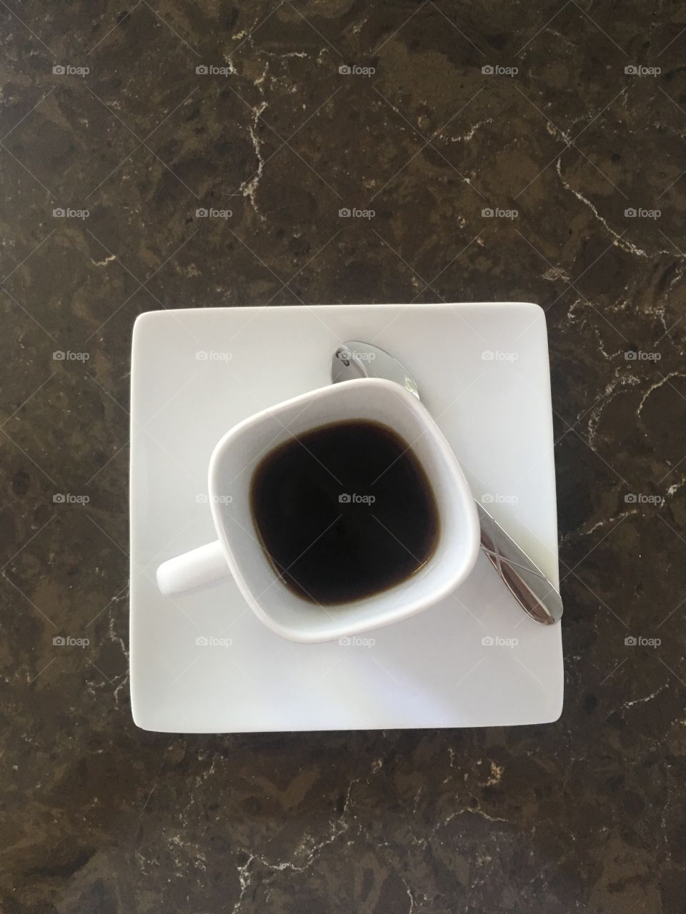 An espresso fresh in the morning.