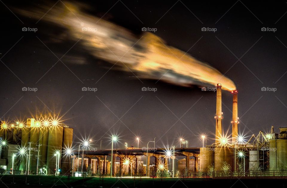 Extended exposure evening of manufacturing facility