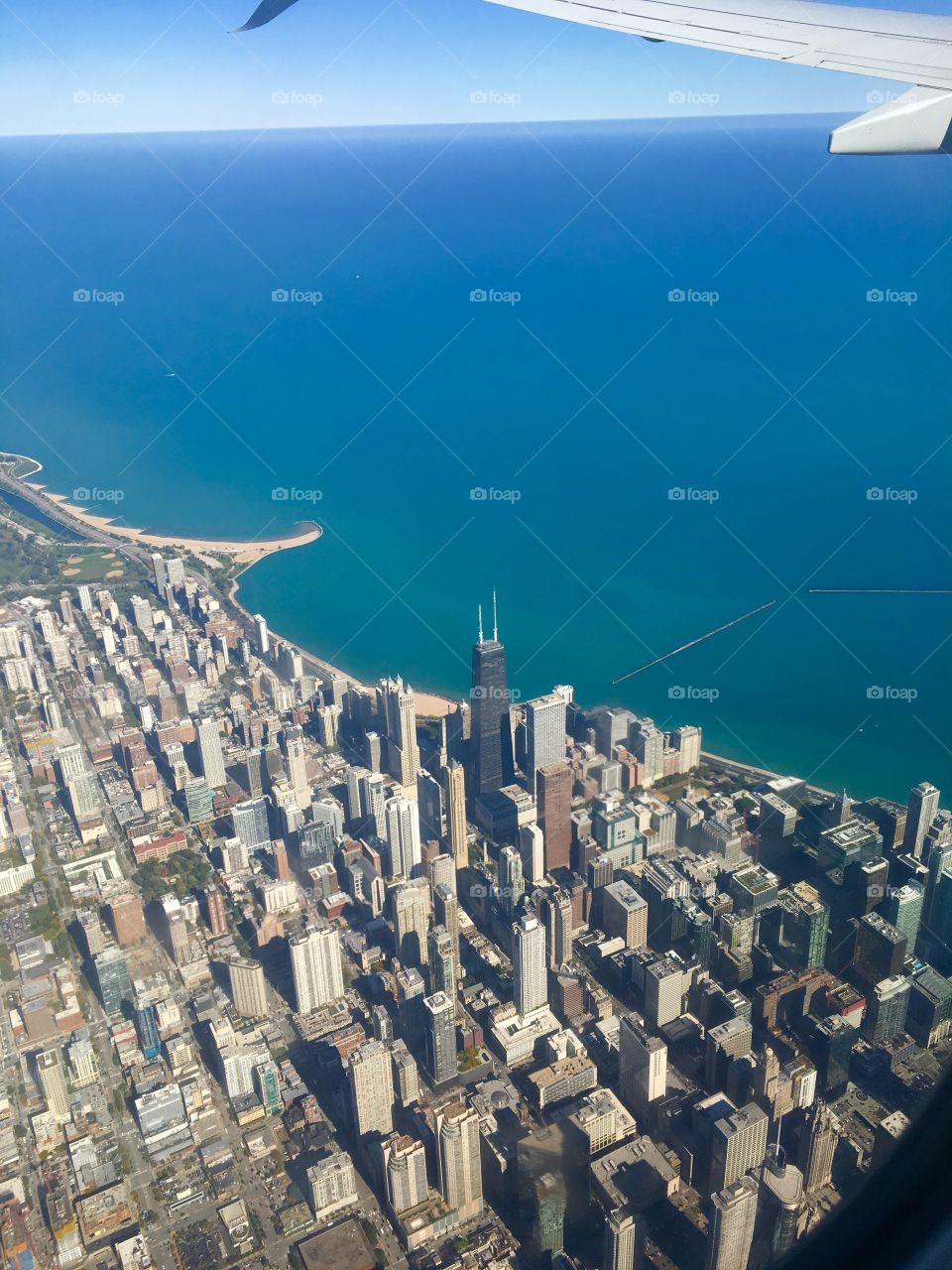 Chicago from an airplane 