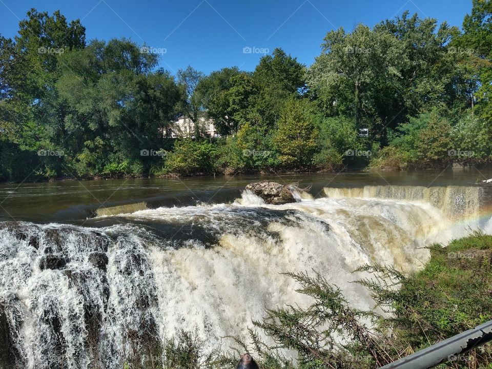 Rainbow in the waterfall
