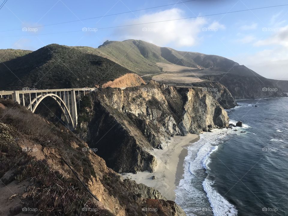 The Bixby Creek Bridge In Monterey County, CA, is an iconic symbol of the Pacific Coastal Highway and Big Sur. The stunning architecture of the bridge backdropped by the miraculous land and seascape makes for a “from a magazine” image 