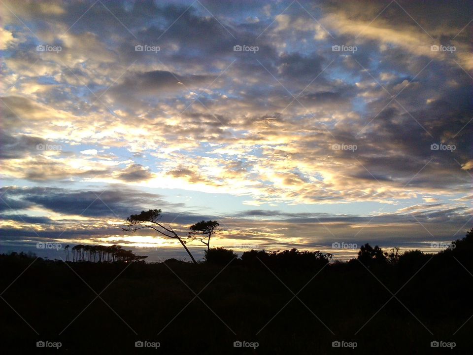 amanecer en la playa