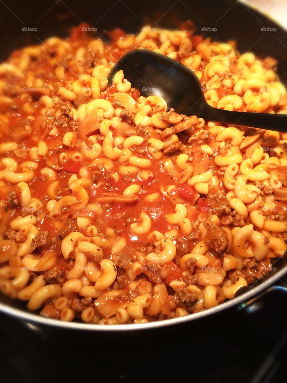 Tomato beef macaroni 