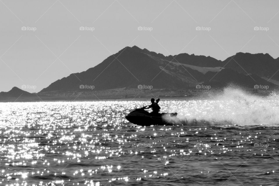 Jet skiing. Fun in Mexico