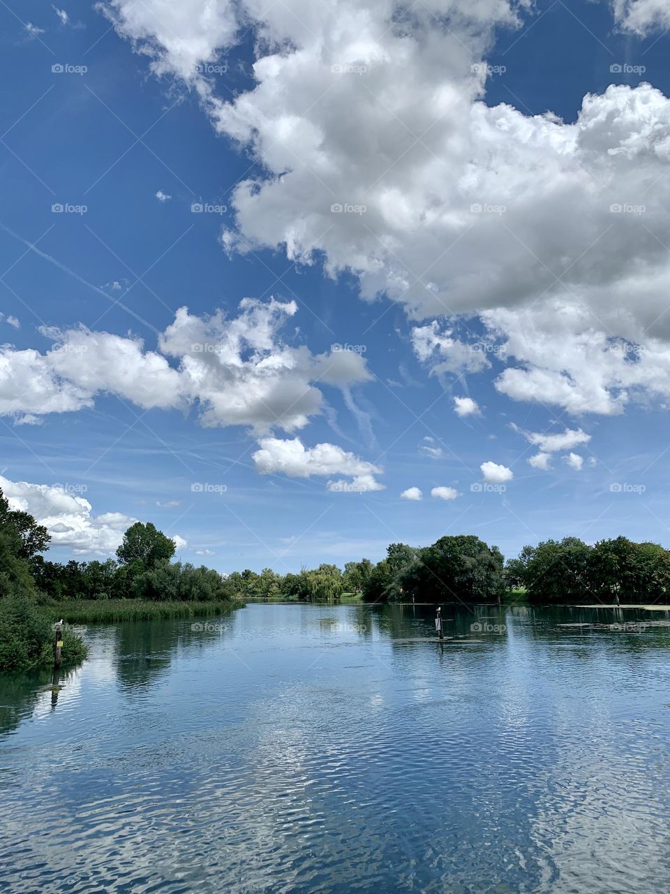 A romantic glimpse of the course of the Sile river on a splendid summer day. This stream is known for being the longest spring river in Italy.