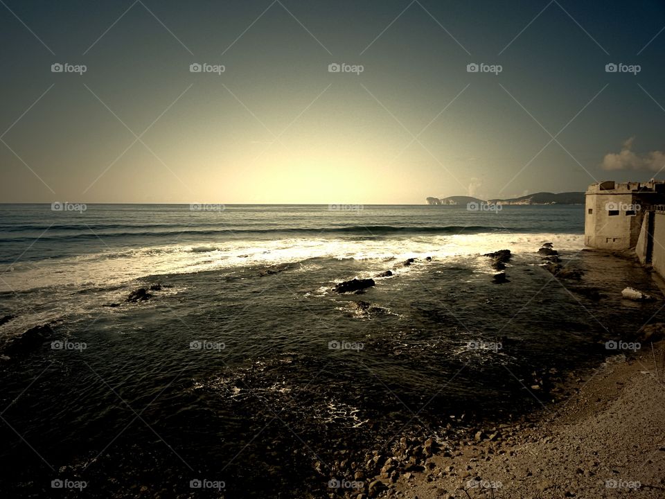 panoramic beach in the mediterranean sea