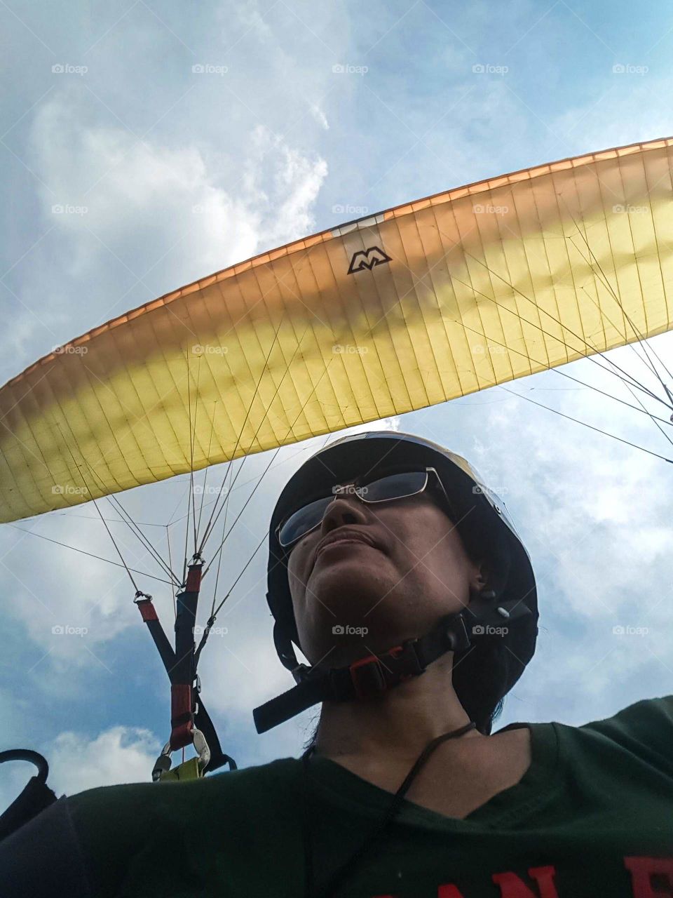 In the air!
During one of the tandem paragliding moment in Majalengka, in West Java.