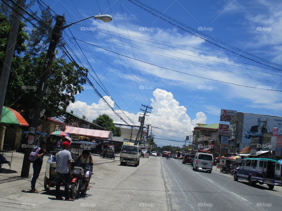 clouds in town