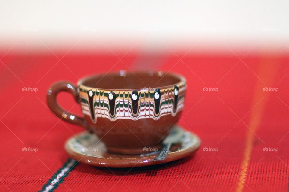 Traditional Bulgarian coffee cup