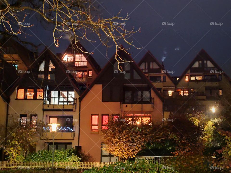 Evening windows in Germany