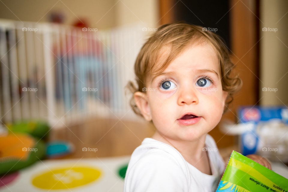 Portrait of baby girl