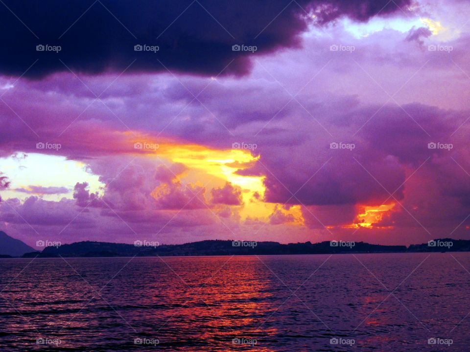 Dramatic sky over sea