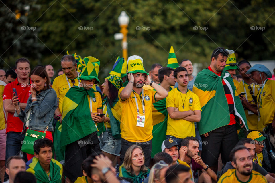 FIFA Fan Fest in Moscow, Russia, Brazil vs Serbia, 27 June 2018