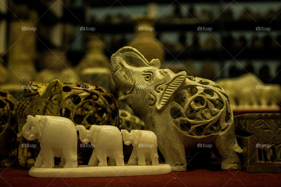 stone art , miniature elephant,handmade .