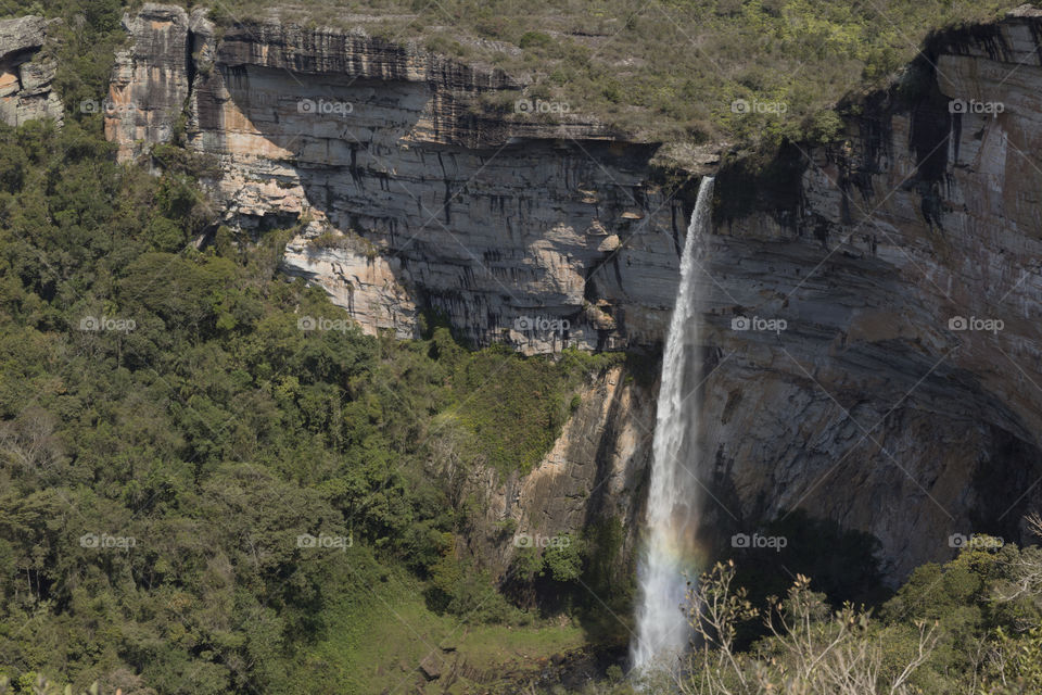 Corisco Waterfall in Senges Parana Brazil.