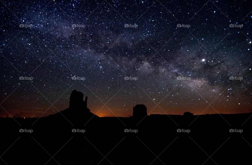 Milky Way over Monument Valley, Arizona