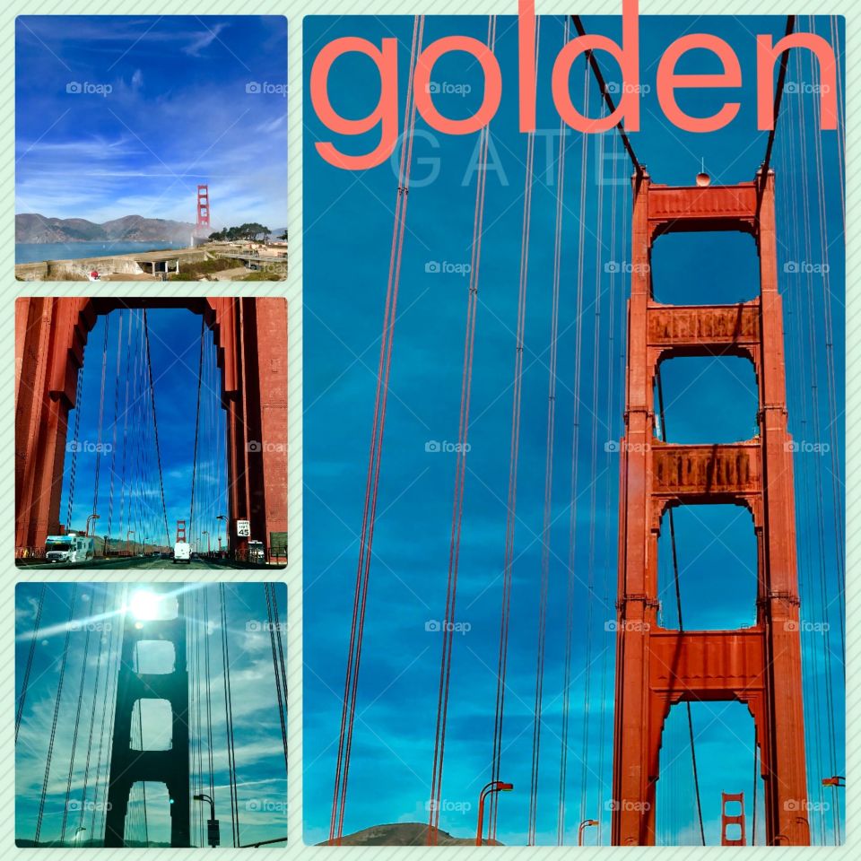 Travel Poster Golden Gate Bridge San Francisco 
