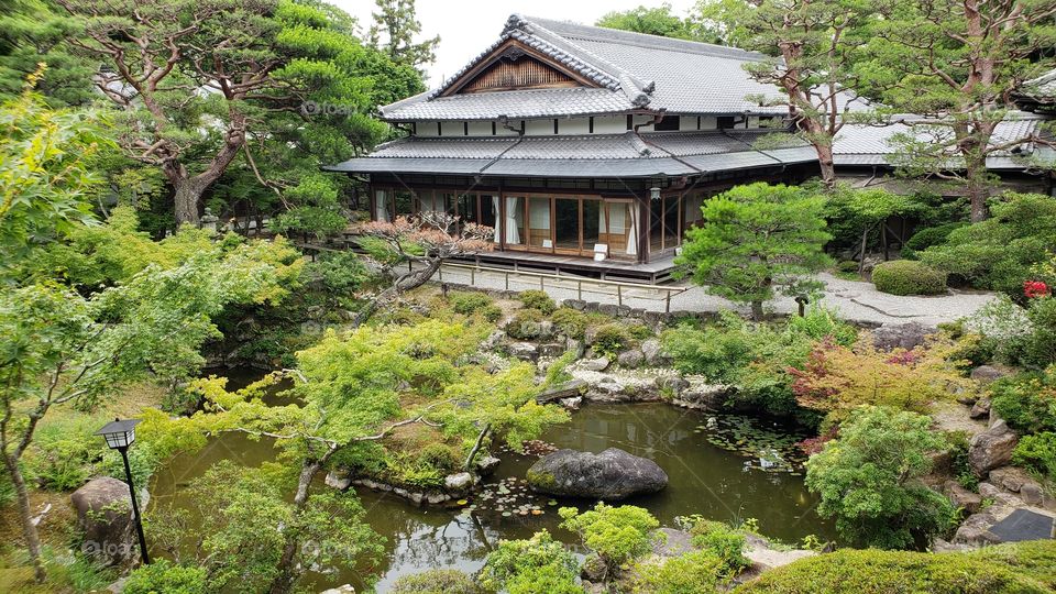 Traditional Japanese Zen Garden - Nara Japan