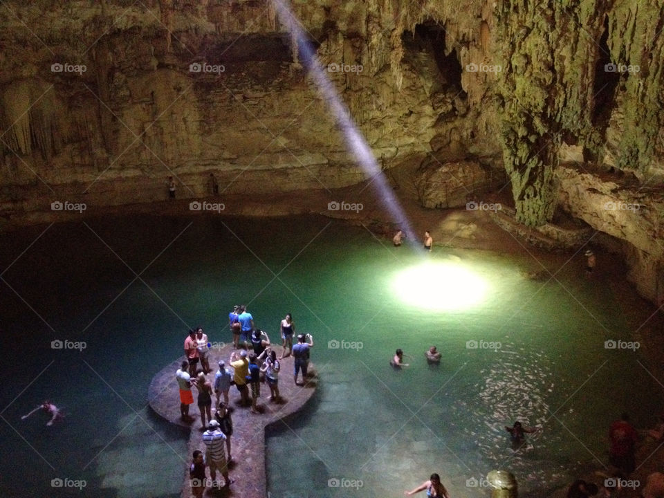 underground cave cenote mexico by bourneweb