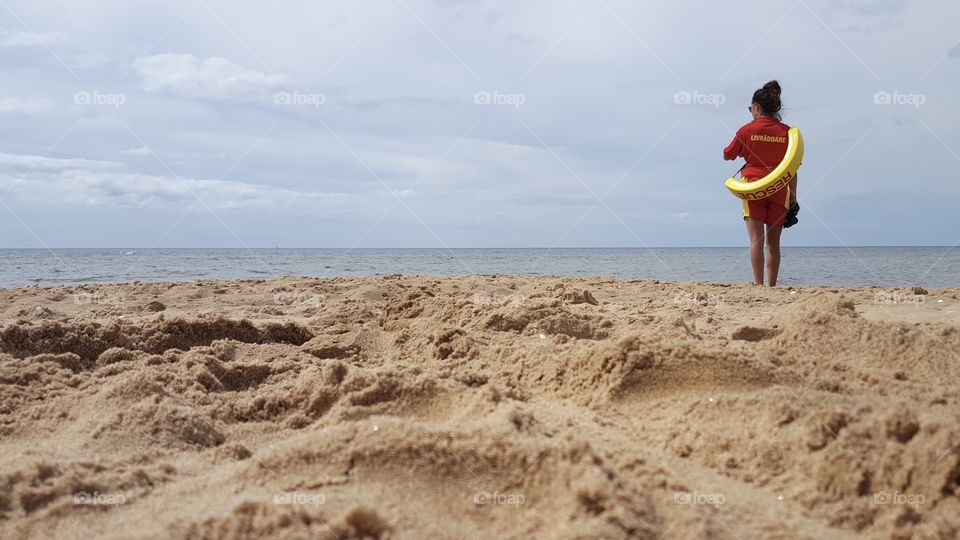 Lifeguard on the beach in Sweden- livräddare på strand i Sverige 