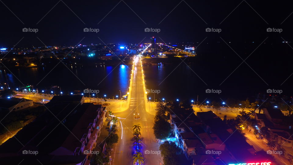 City, Evening, Bridge, Dusk, Illuminated