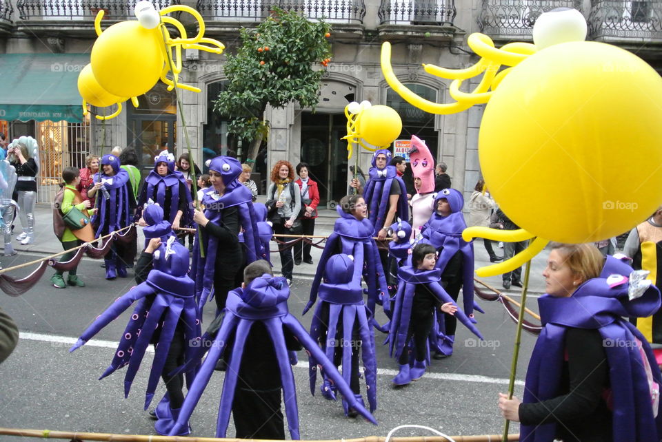 Carnavals in Vigo, Spain