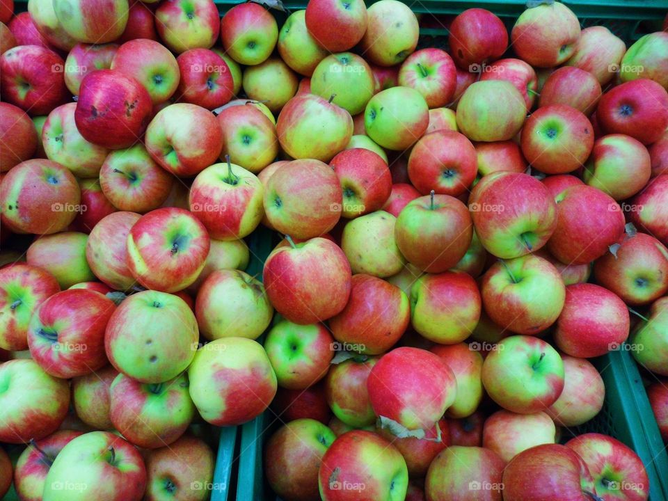 red green apples