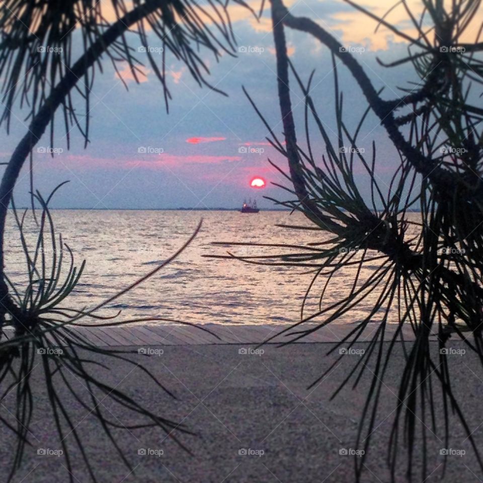 Sunset evening. A beautiful sunset evening in Thessaloniki