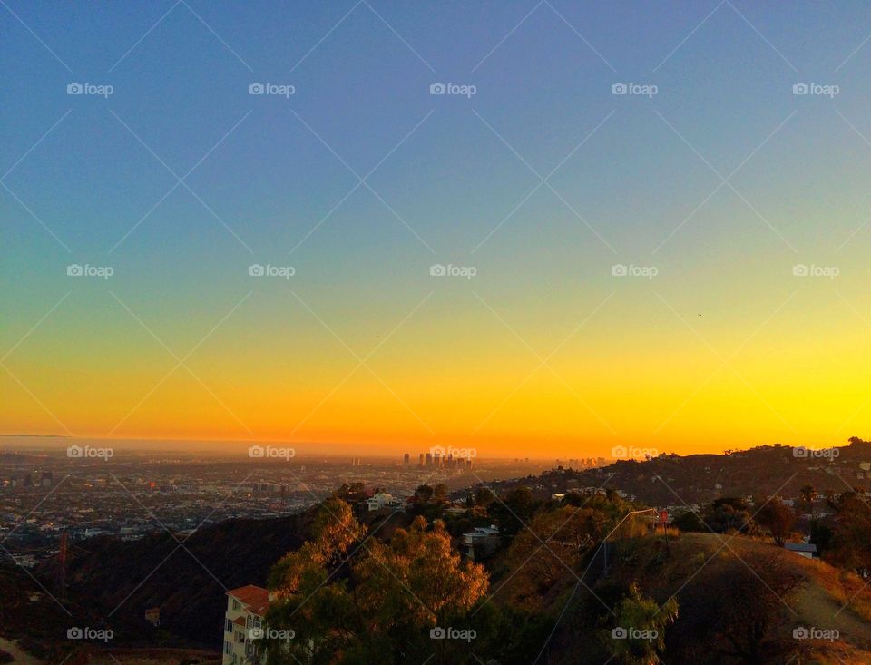 View of Los Angeles at dusk