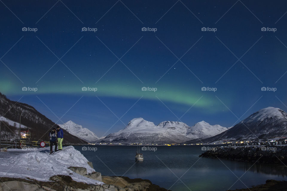 northern lights  over tromsø