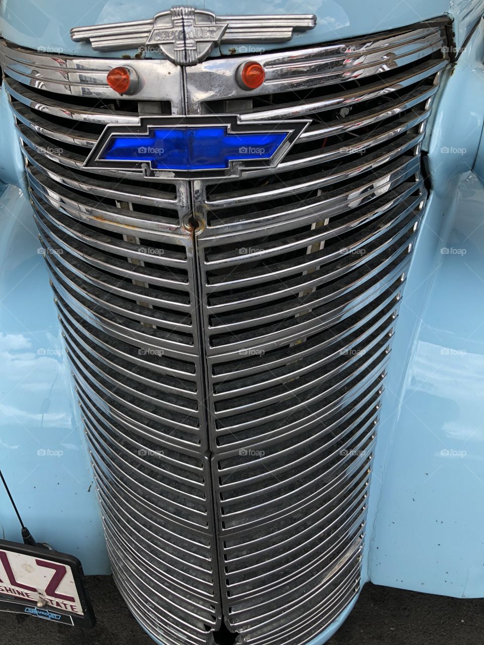 Grill on car