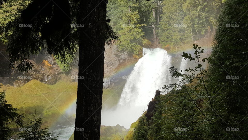 Rainbow Over Sahalie Falls - Oregon