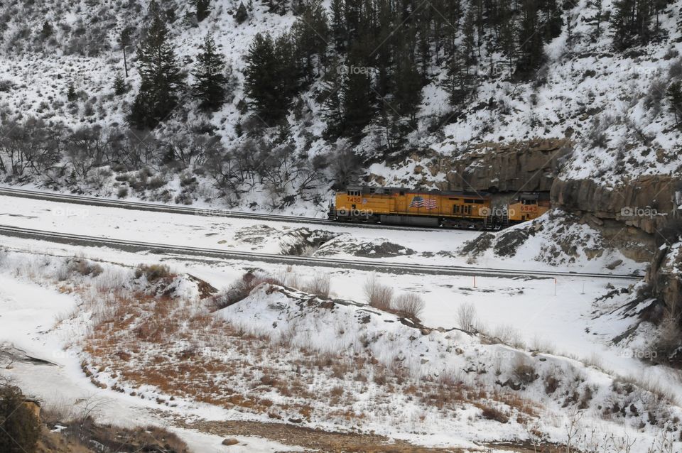 Train. Riding the rails in Utah off I70