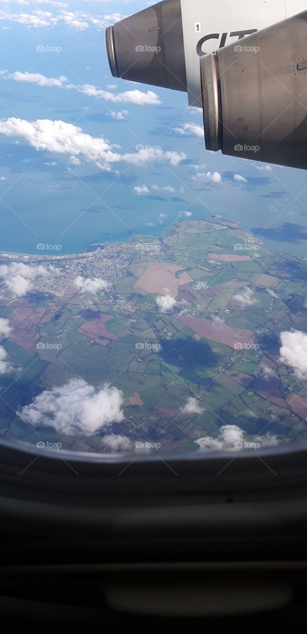 Flying low over southern Ireland