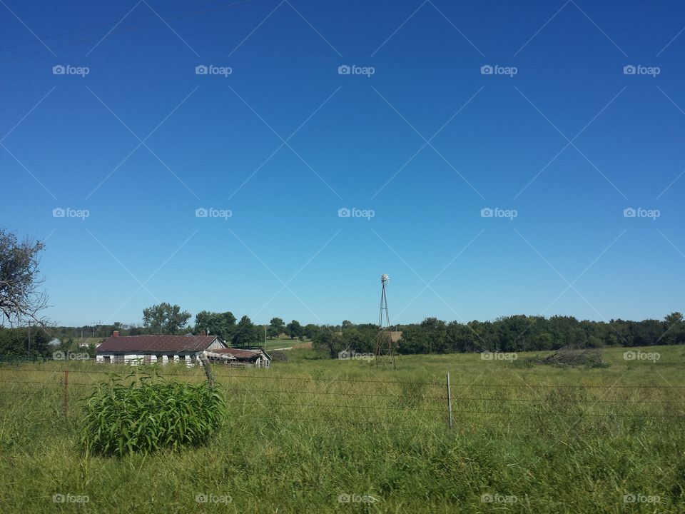old farm & windmill