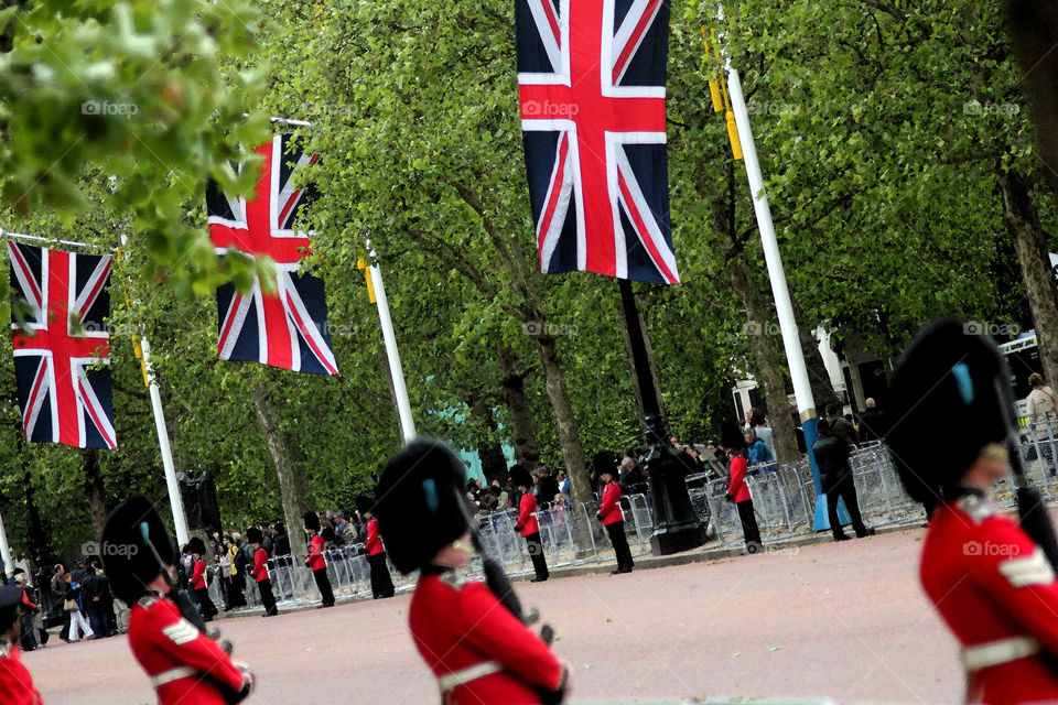 Trooping of The Colour Watercolour Effect London England 