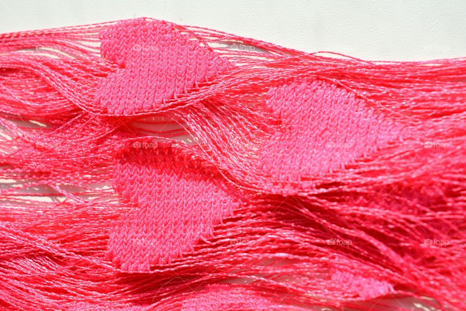 Heart shape made from thread