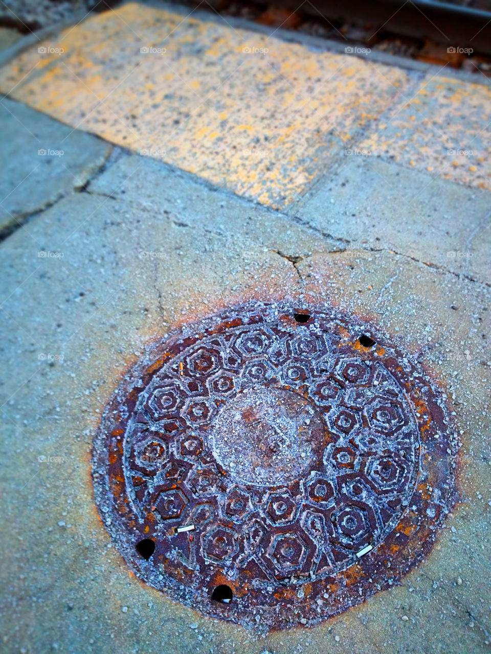 Rust yellow sewer